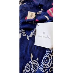Vera Bradley Women's Scarf Blue‎ Pink Turtle Print 100% Viscose Lightweight Wrap